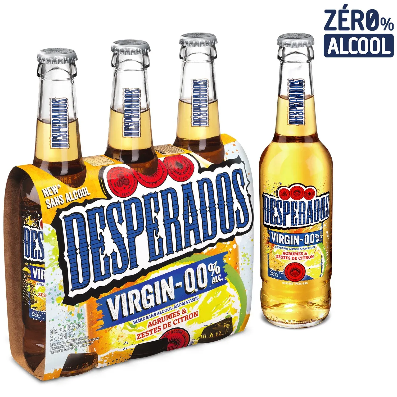 Bière Aromatisée aux Agrumes et Zestes de Citron Sans Alcool 0,0% DESPERADOS