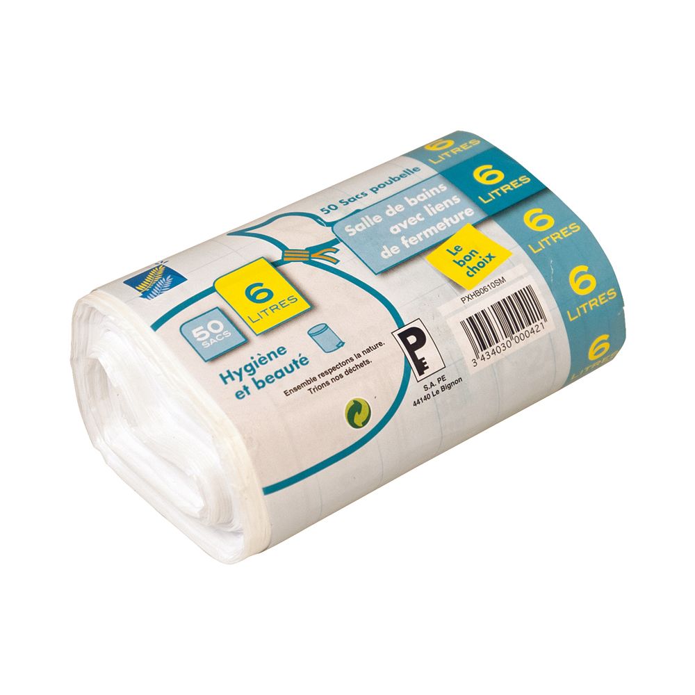 50 SACS POUB  H&B 6L HD38X35 BLANC 10¿ ETOILE SM