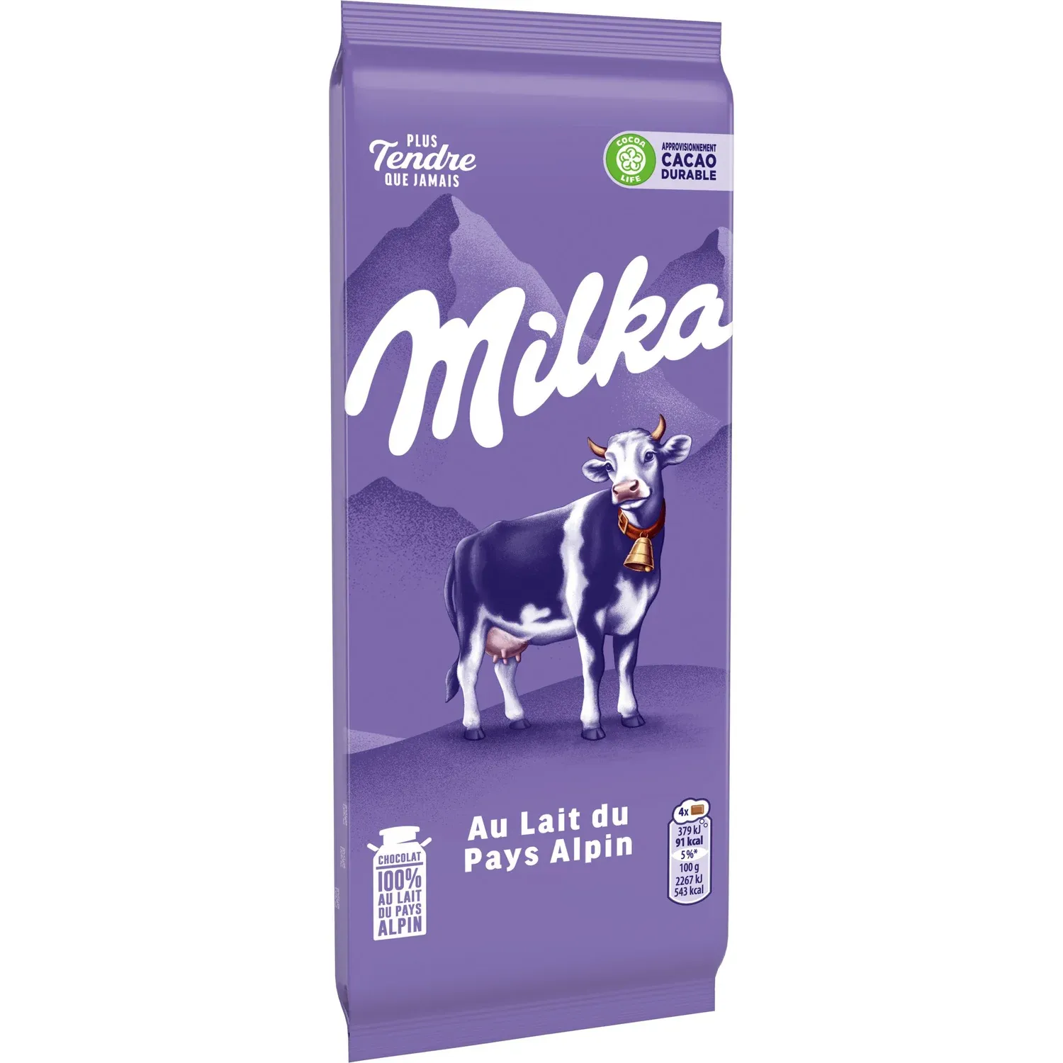 Tablette de chocolat au lait Pays Alpin MILKA
