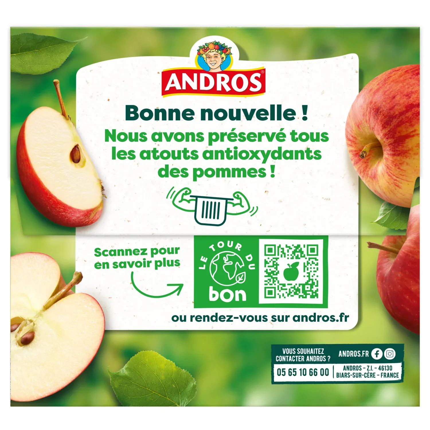 Compotes Pomme Nature ANDROS