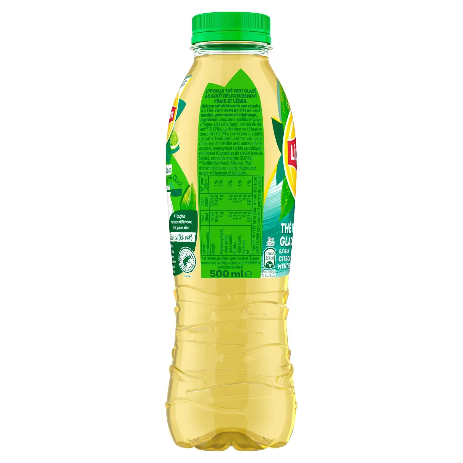 Boisson Au Thé Glacé Vert  Citron Vert et Menthe LIPTON