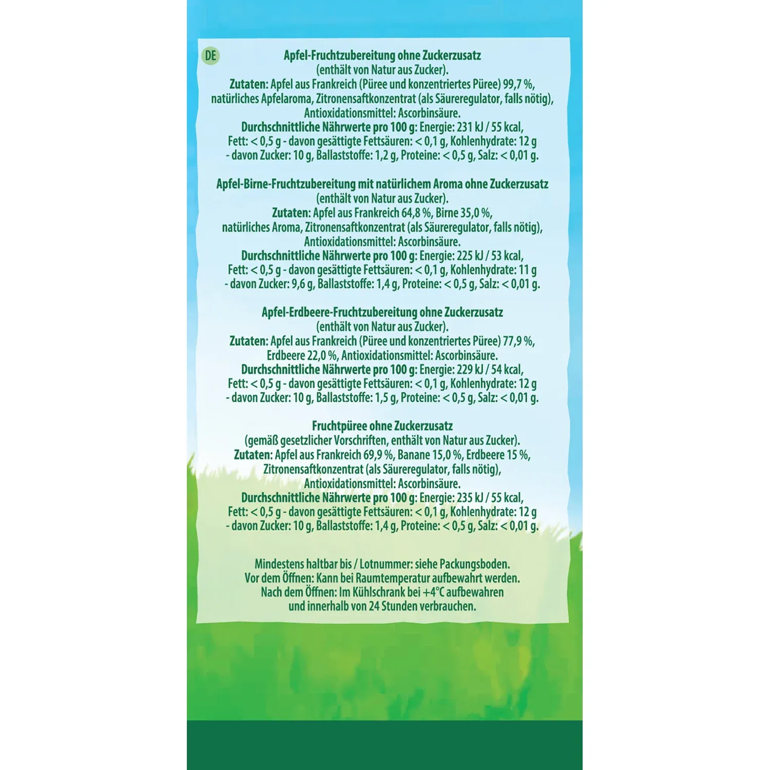 Compotes pomme, poire, fraise, banane fraise sans sucres ajoutés POM'POTES