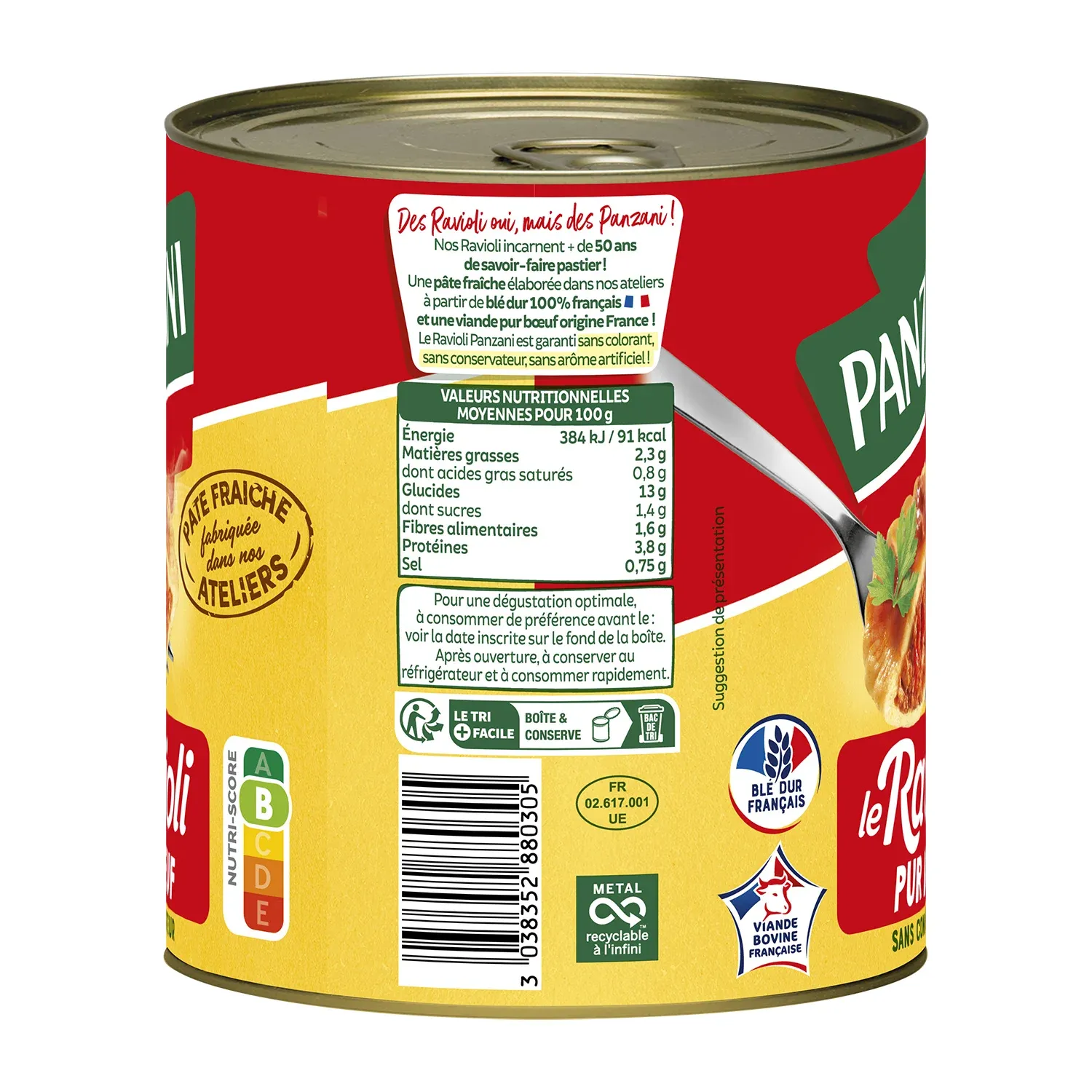 Plat familial Ravioli pur Bœuf PANZANI