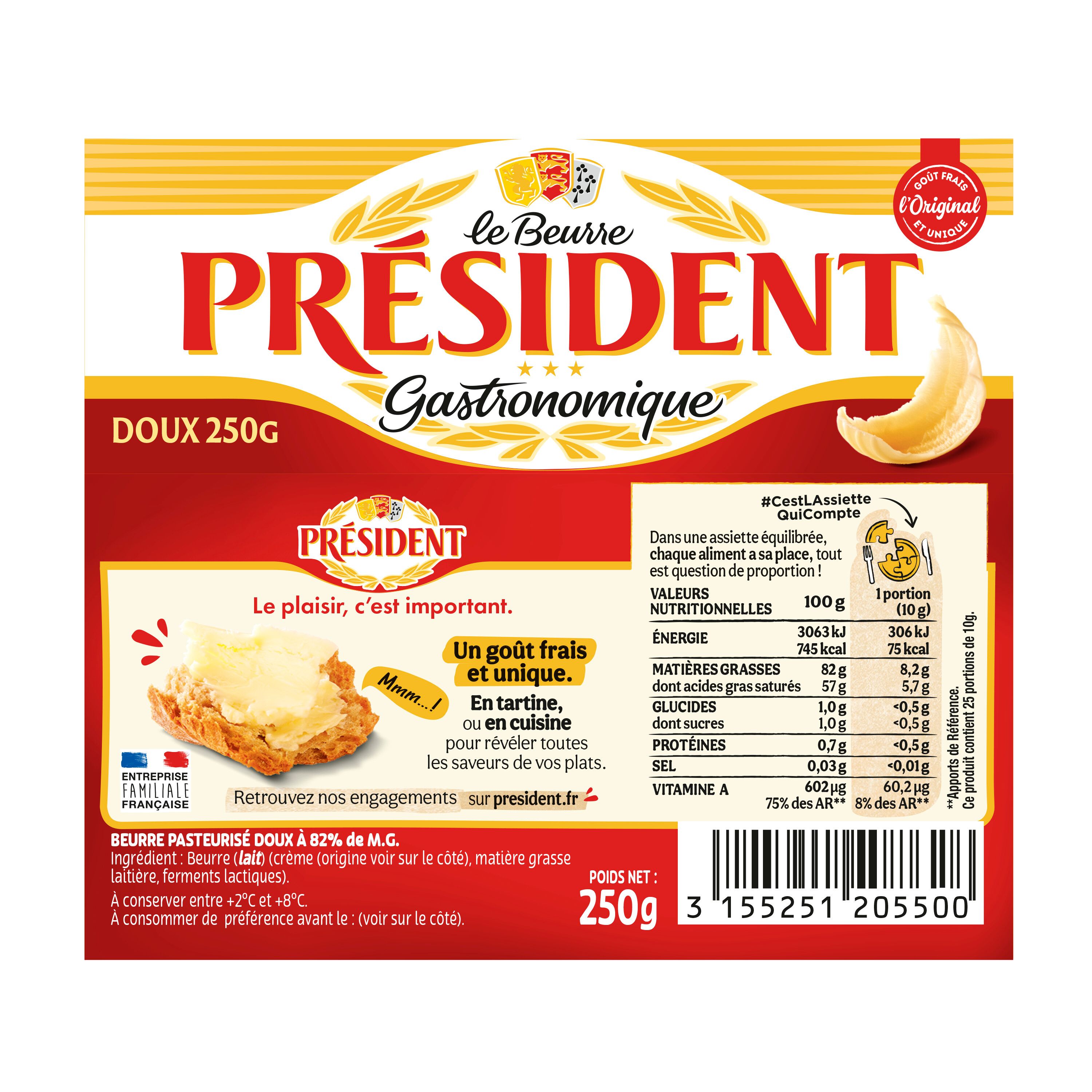 BEURRE PRESIDENT LOT 2X250G DO