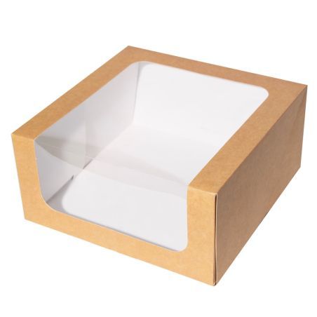 25 boîtes à gateau avec fenêtre 26x26x5CM