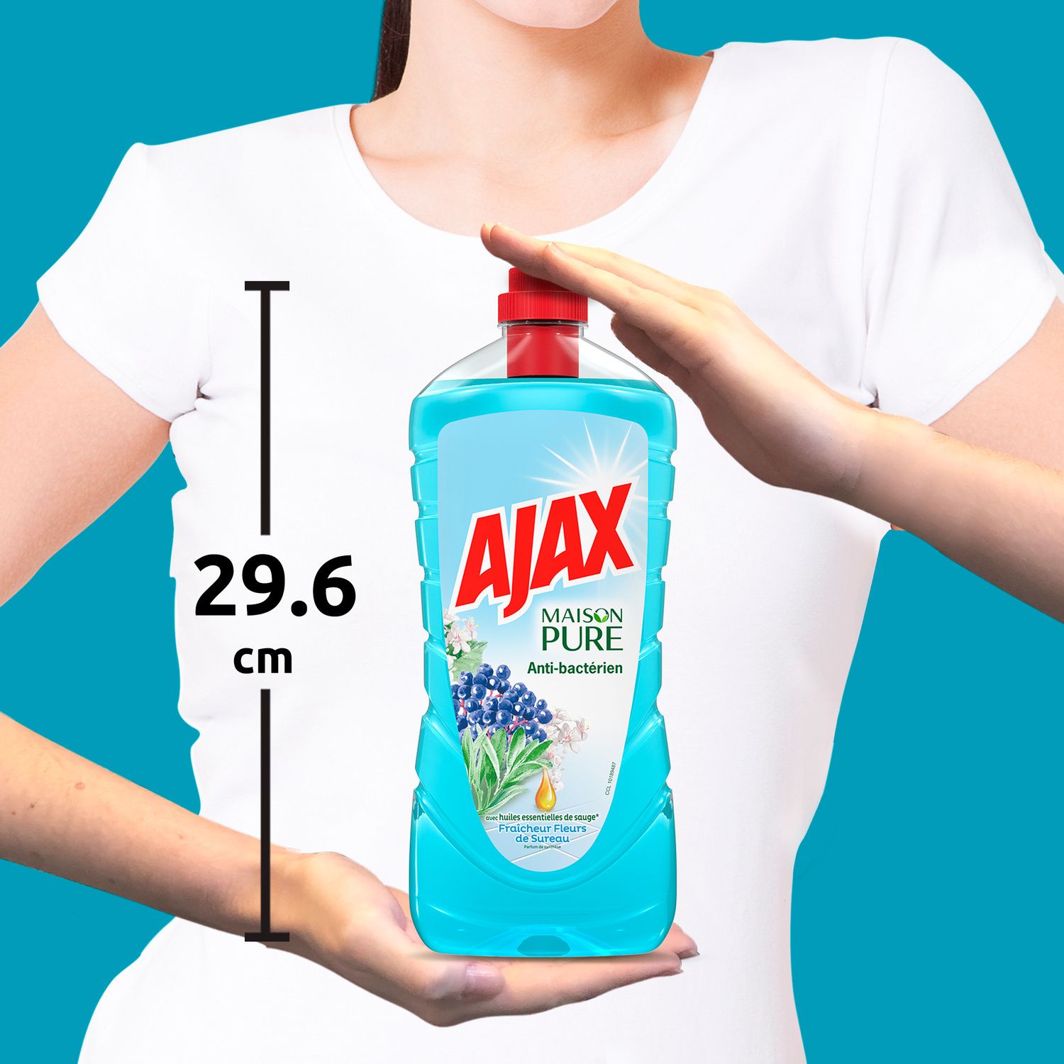 Nettoyant Ménager Multi-Surfaces Désinfectant Sauge Sureau Antibactérien AJAX
