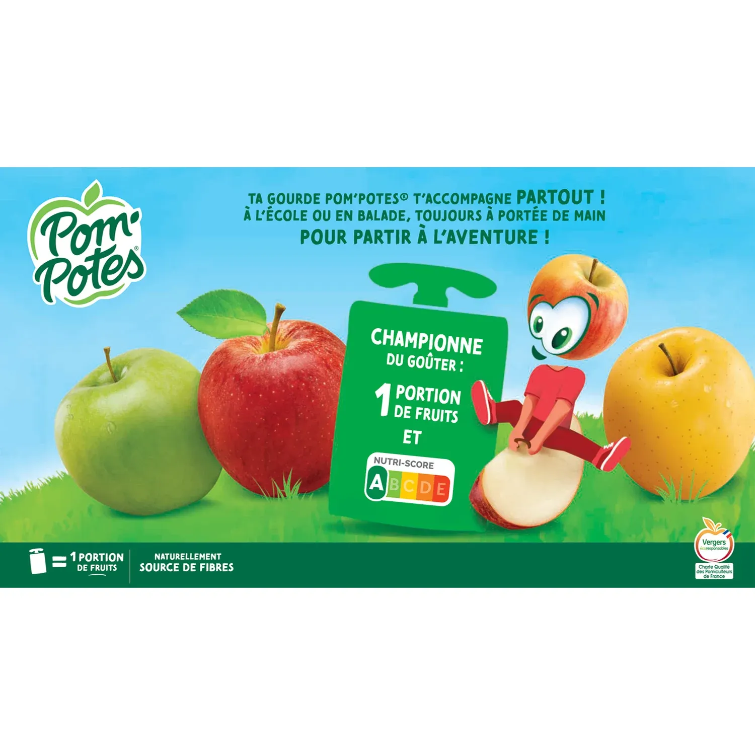Compotes pomme nature POM'POTES