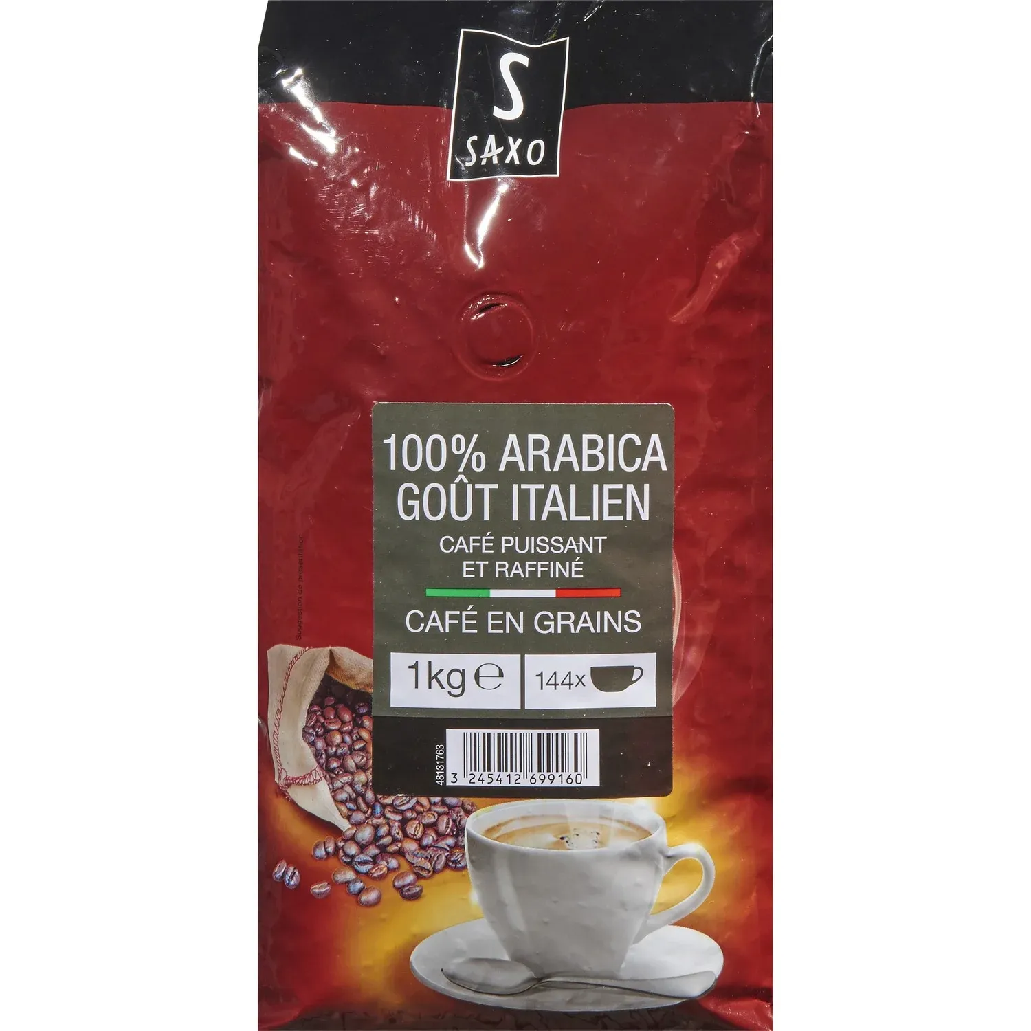Café grains 100% arabica italien SAXO