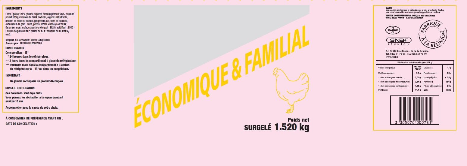 80 BOUCHONS POULET MISTER QUICK