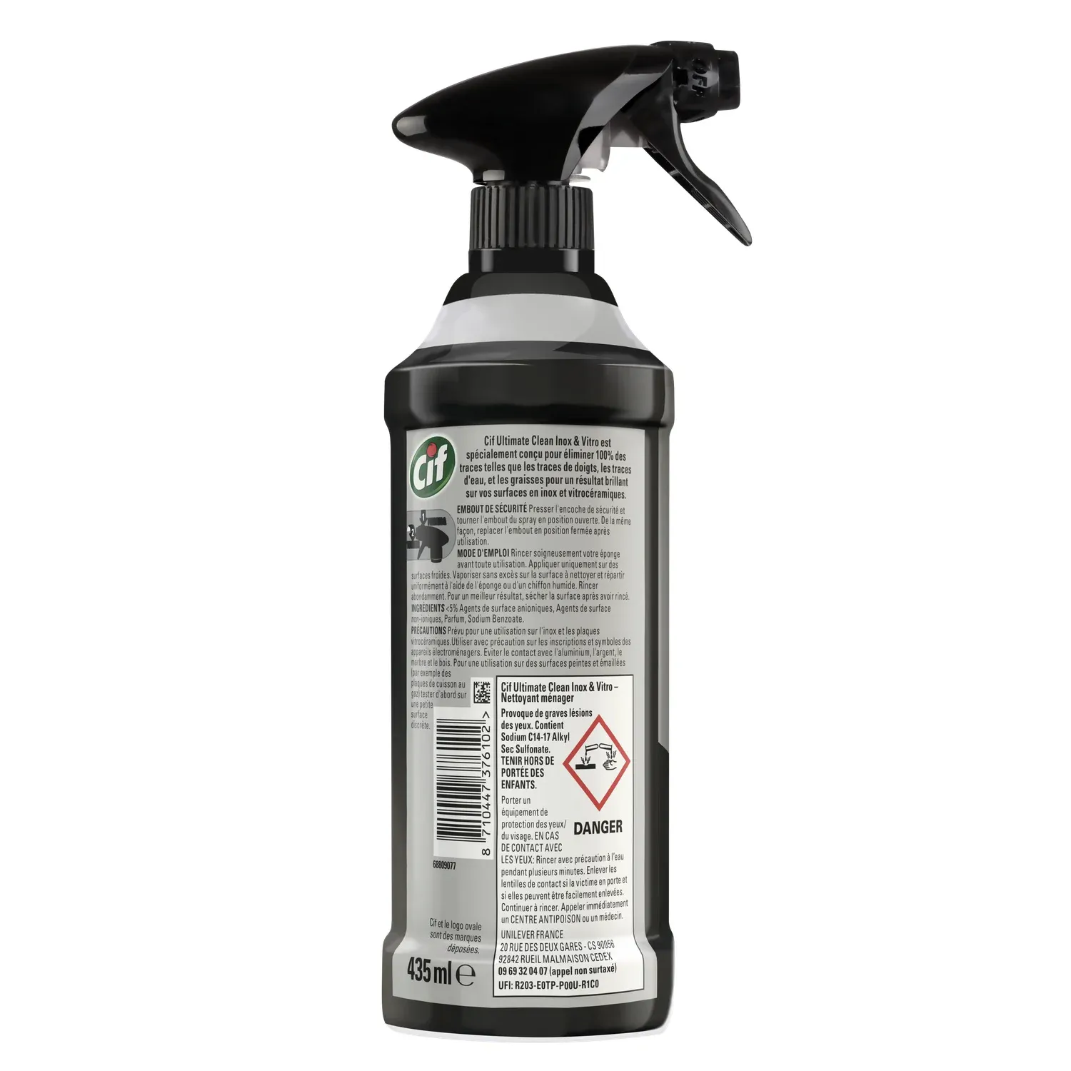 Nettoyant Spray Inox Vitro Anti-Trace Dégraissant CIF