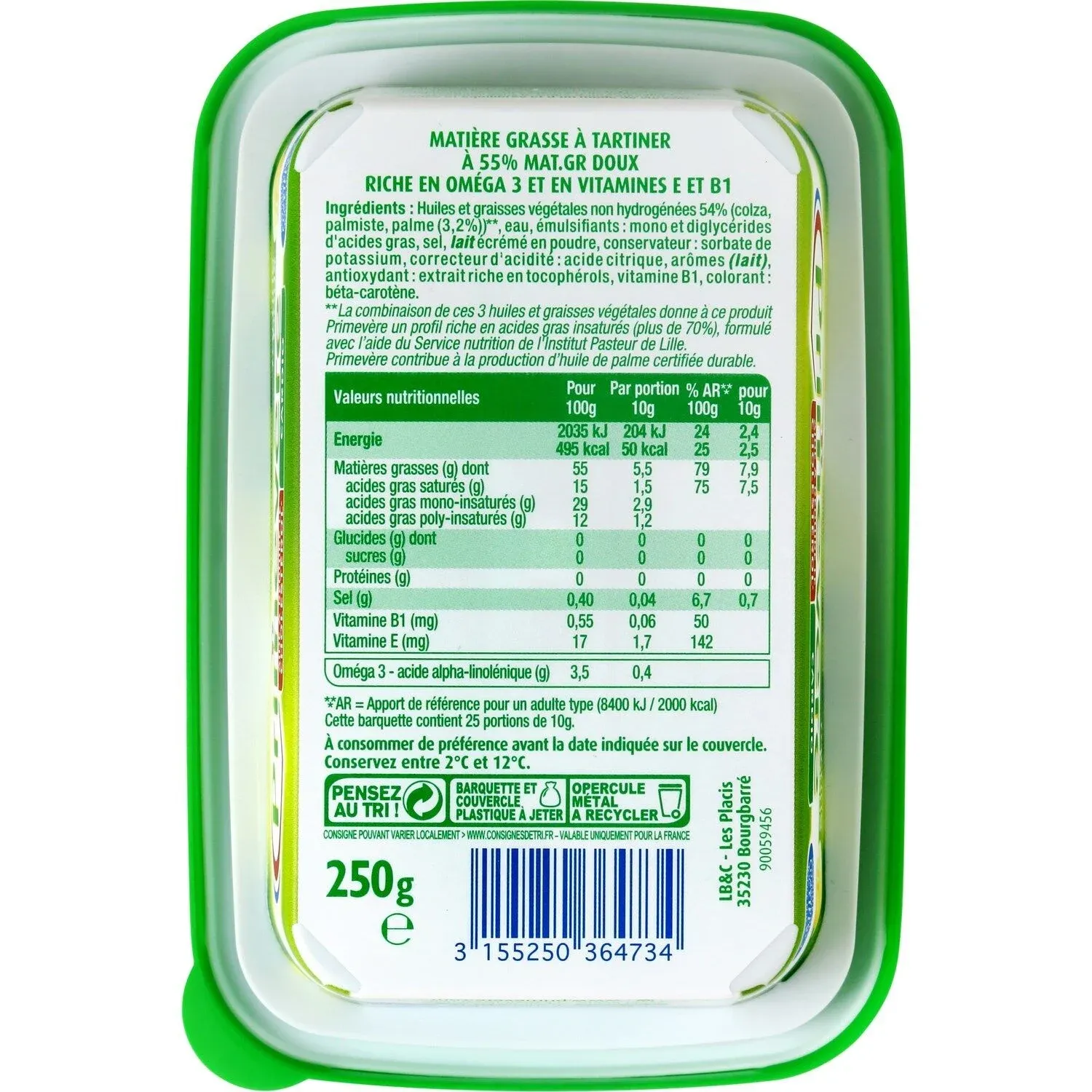 Margarine Doux Tartine PRIMEVERE