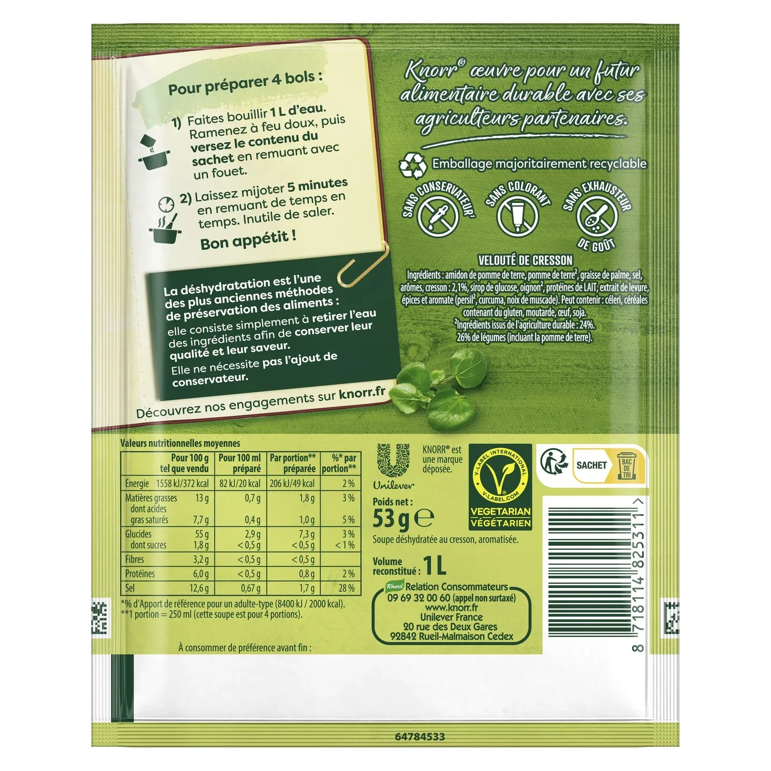 Soupe Déshydratée Velouté Cresson KNORR