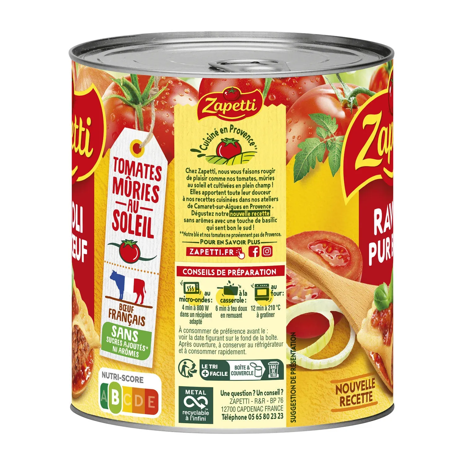 Plat familial Ravioli pur Bœuf ZAPETTI