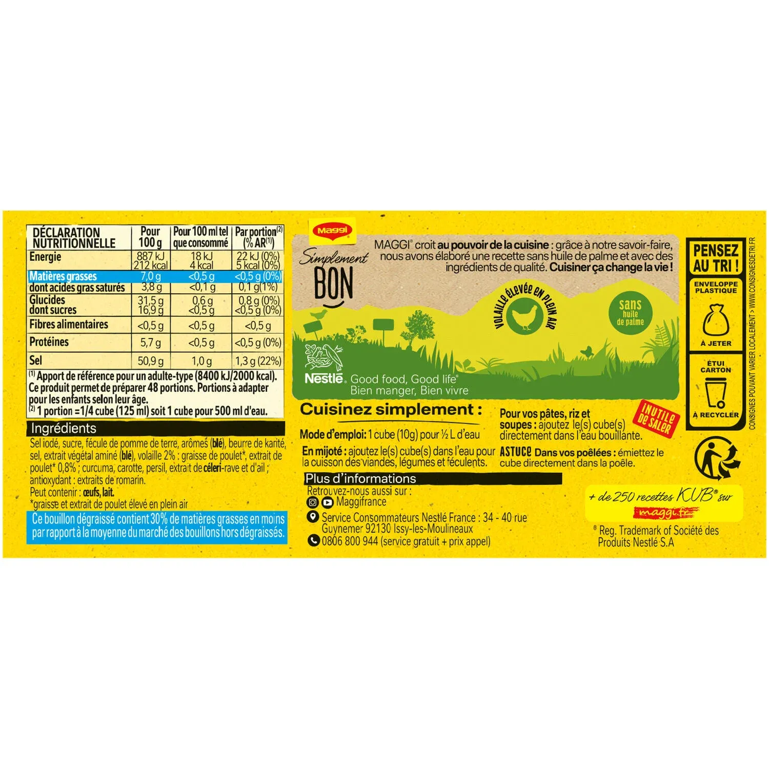 Bouillon volaille dégraissé MAGGI