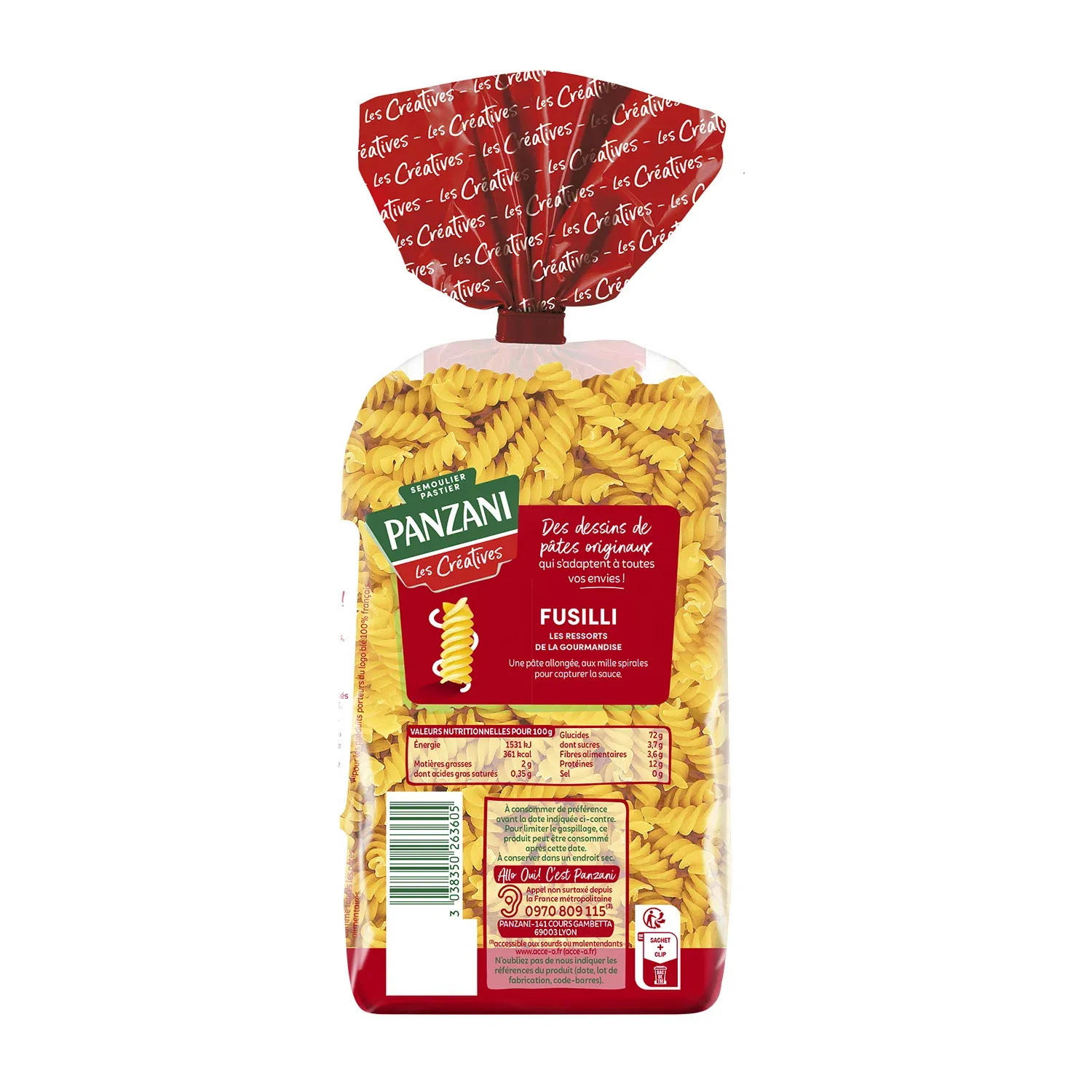Pâtes fusilli les créatives PANZANI