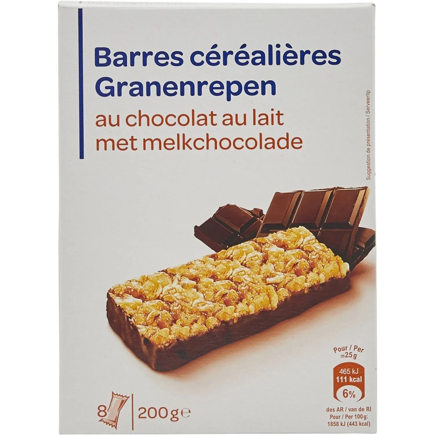 Barres Céréales Chocolat Au Lait CARREFOUR