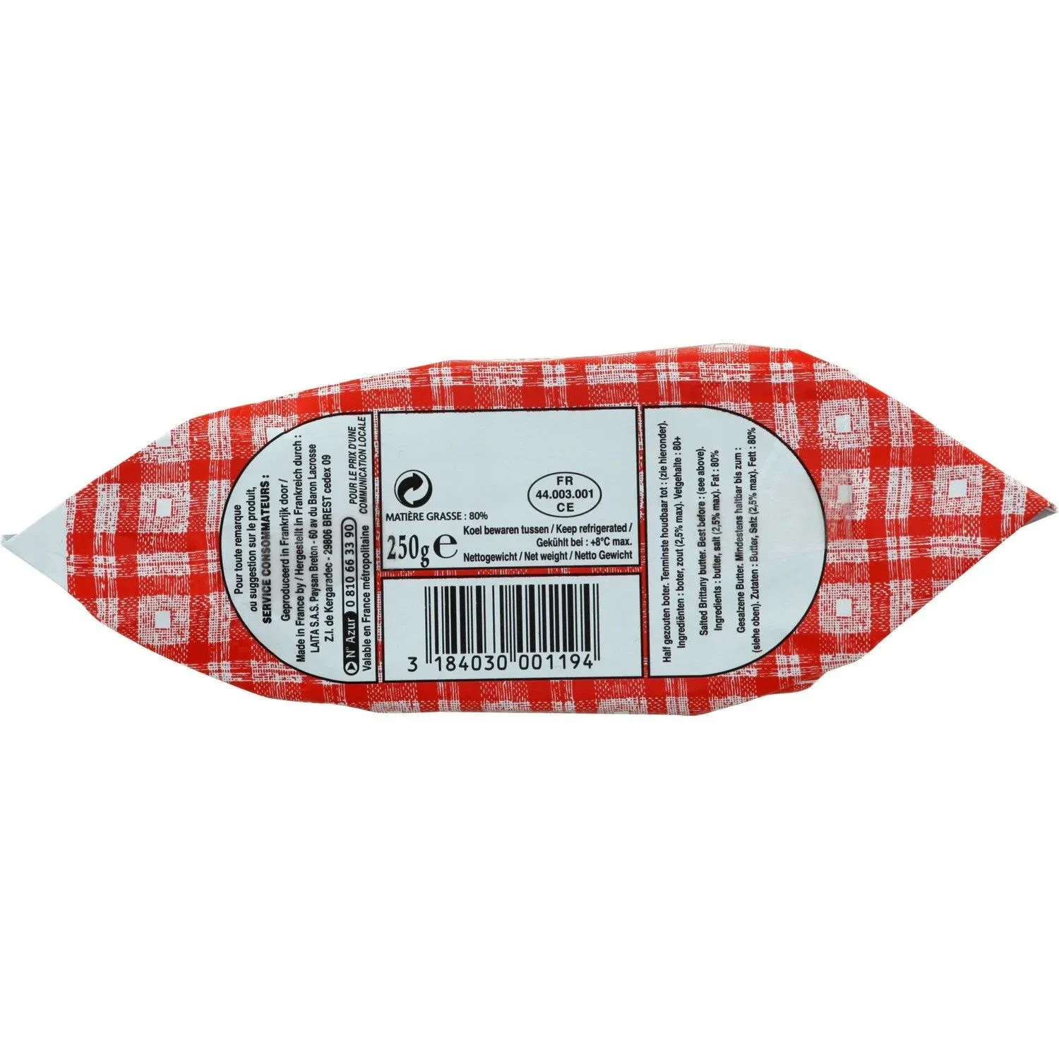 Beurre Demi-sel Moulé PAYSAN BRETON