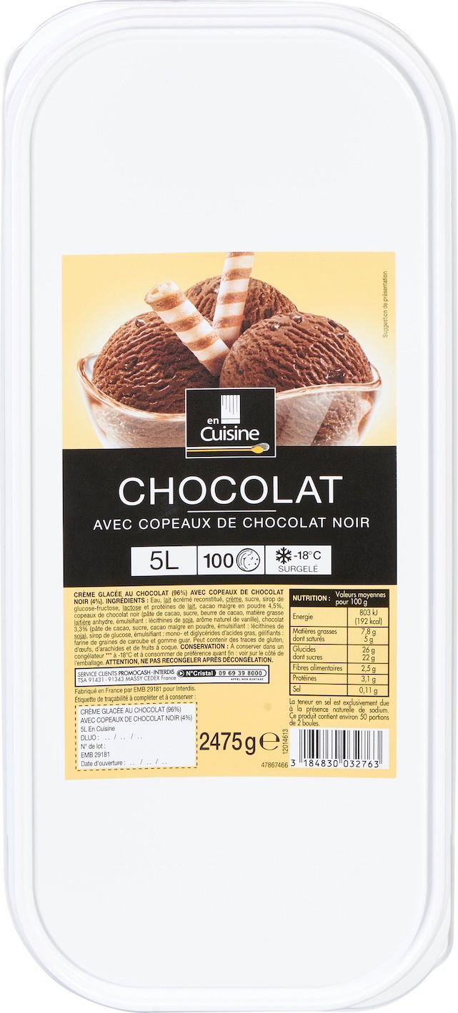 Glace chocolat 5 l