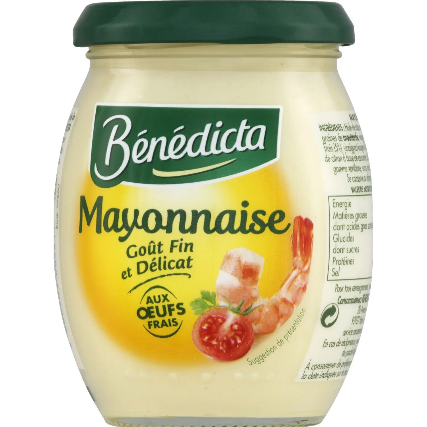 Mayonnaise aux œufs frais BENEDICTA