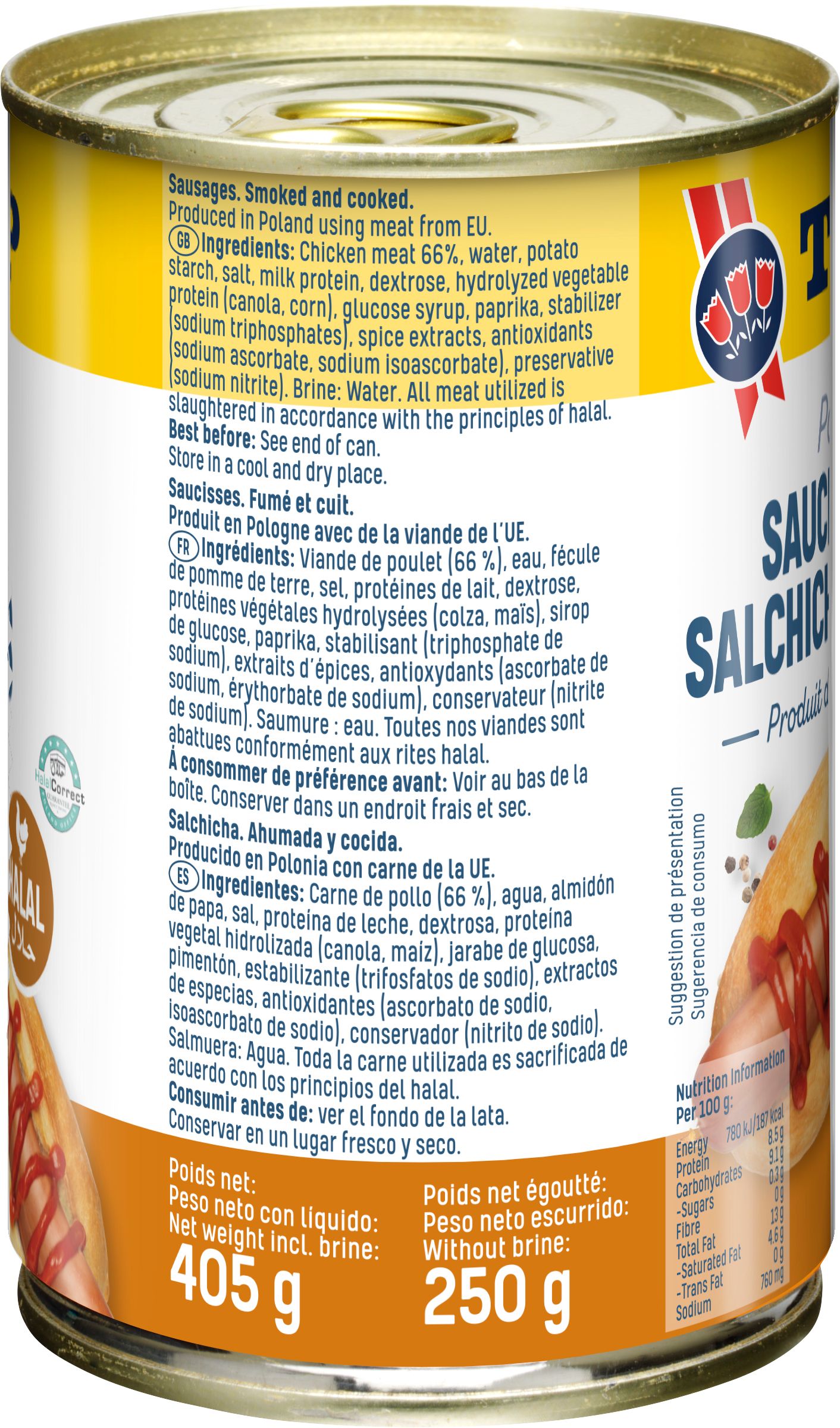 Chicken Hot Dog 24 x 200g