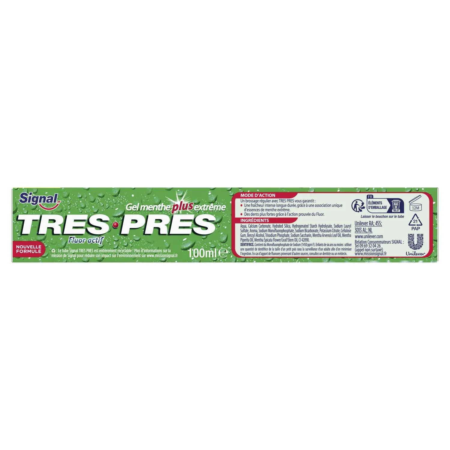 Dentifrice Gel Menthe Plus Extreme SIGNAL