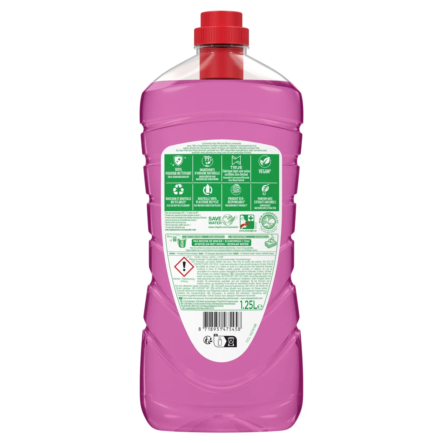 Nettoyant Ménager Multi-Surfaces Cerisier En Fleur Eco Responsable AJAX