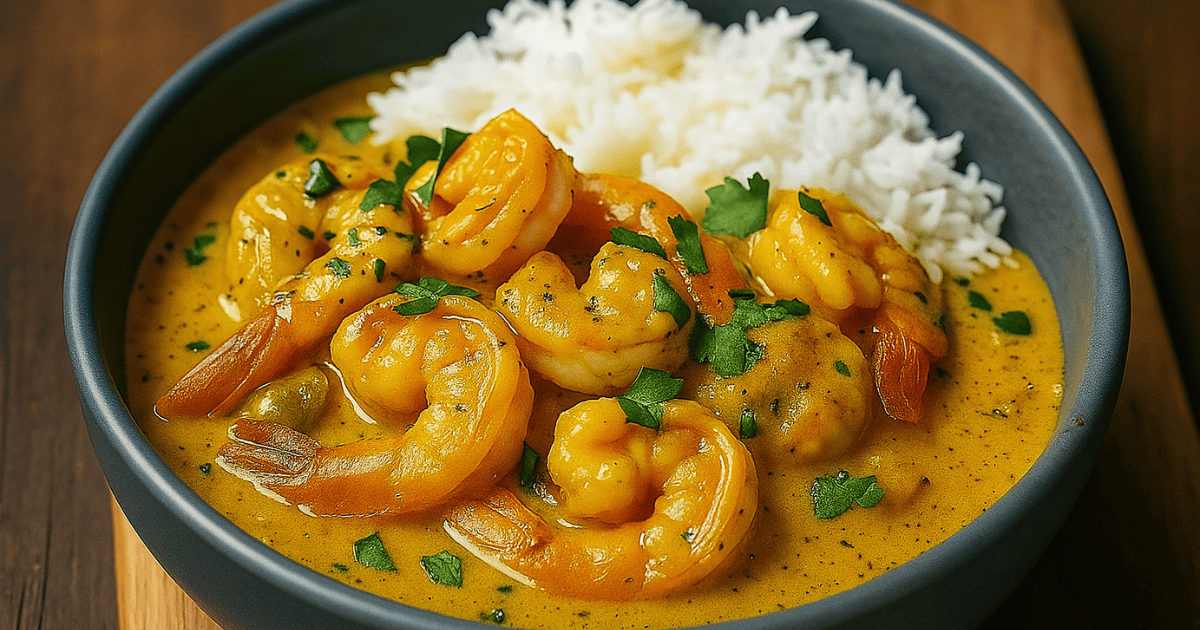 Curry de crevettes au lait de coco