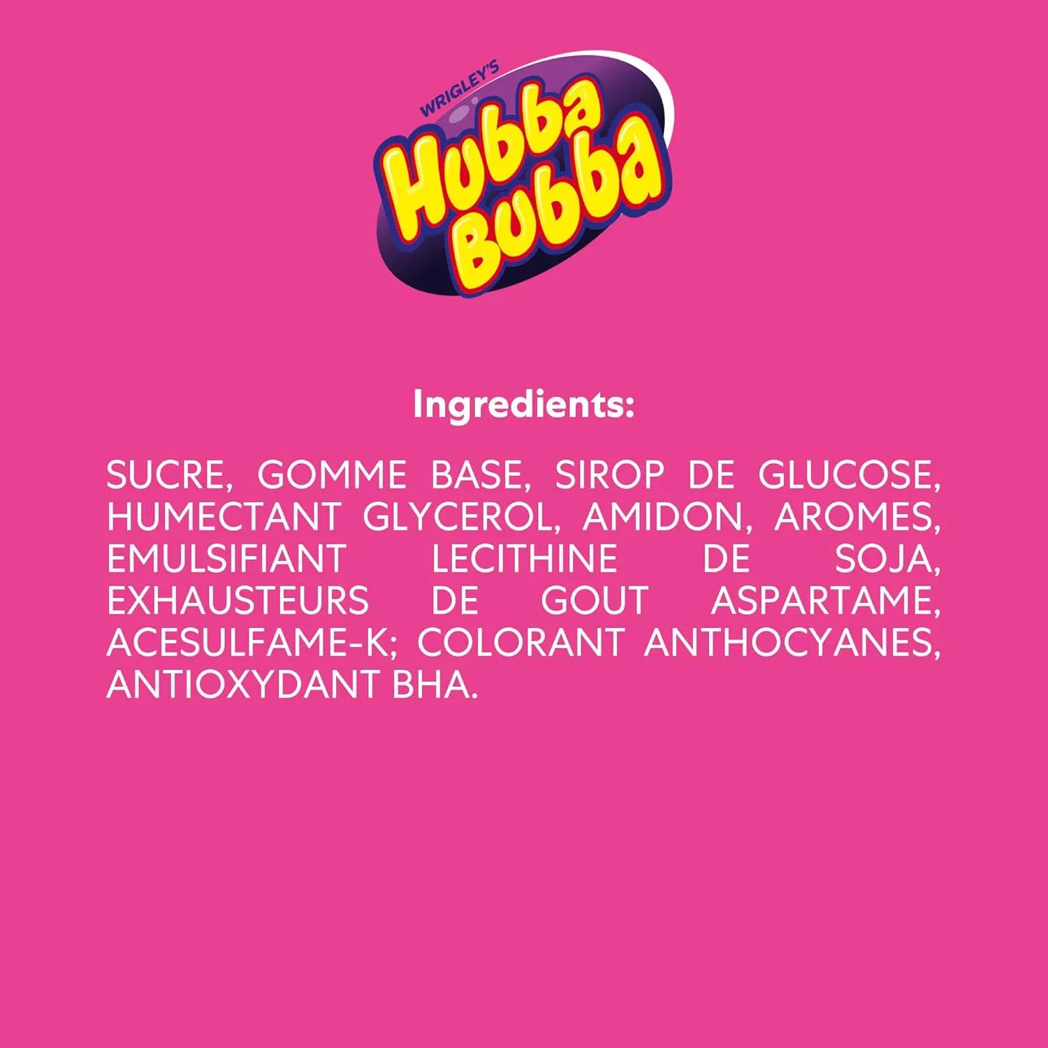 Chewing-Gum Bubble Gum Fancy Fruit HUBBA BUBBA