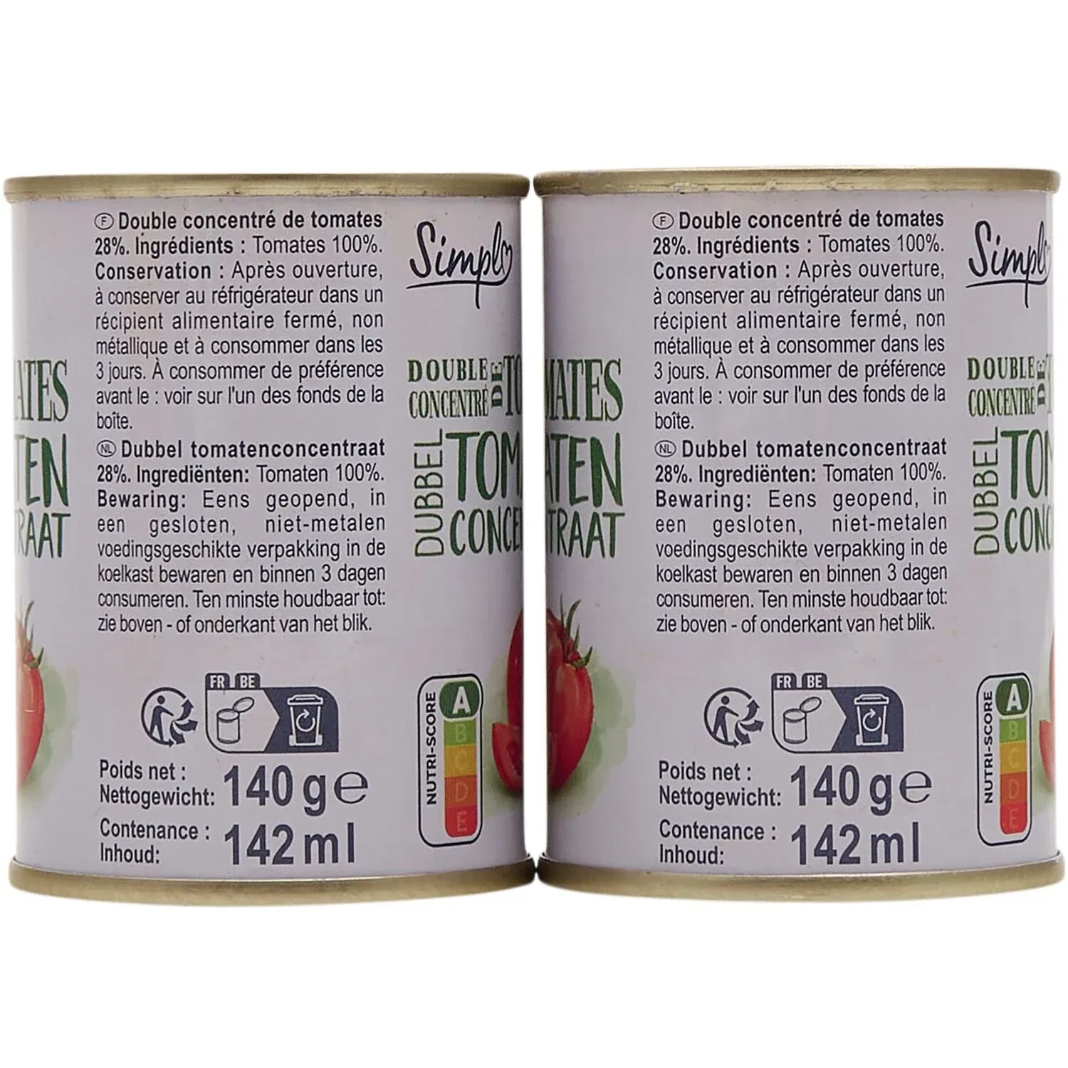 Double concentré de tomates SIMPL