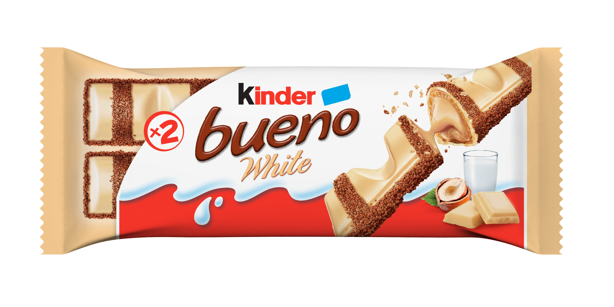 Barres Chocolatées Blanc Noisette 39G T2