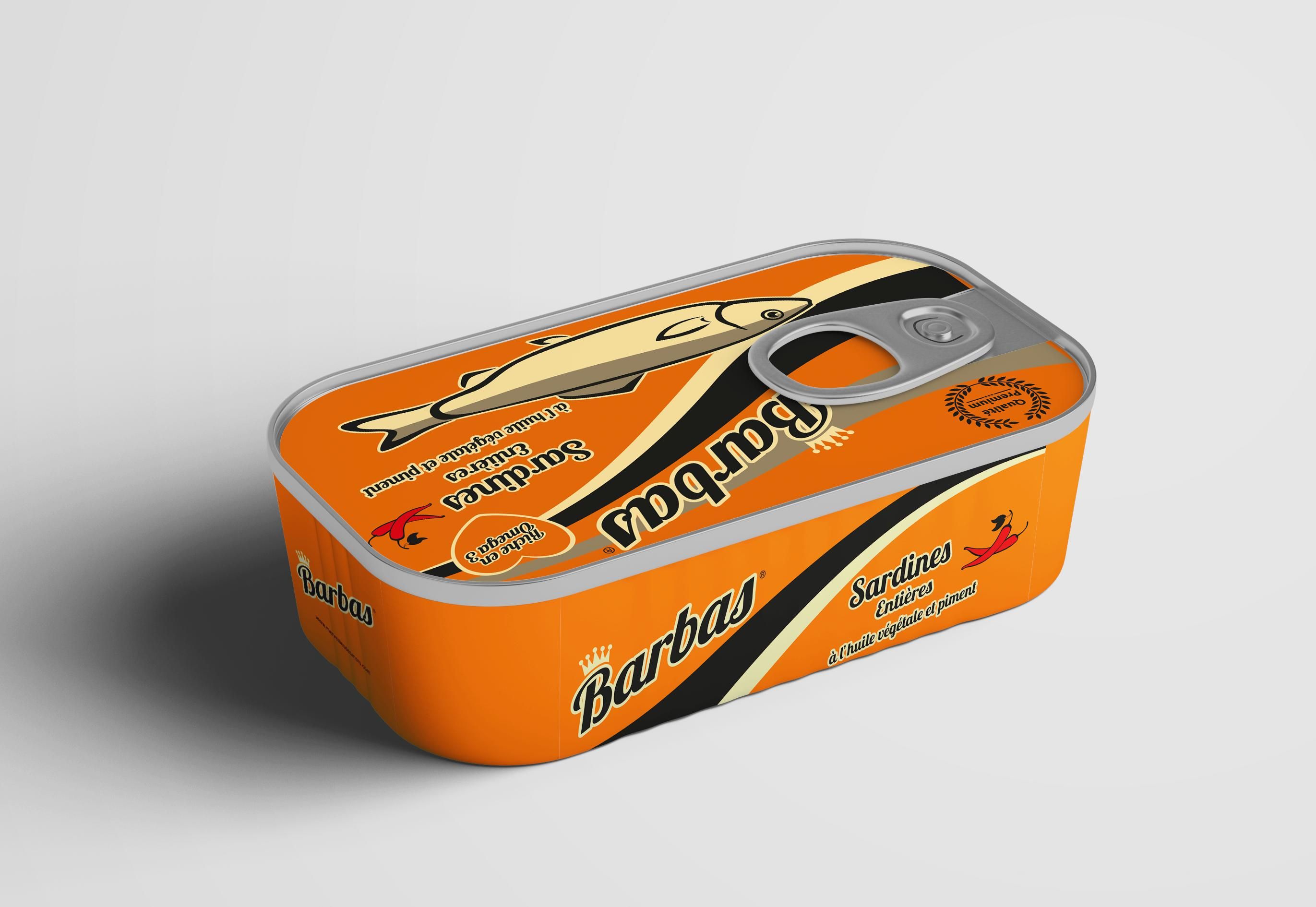 BARBAS Sardines à l'huile végétale et piment