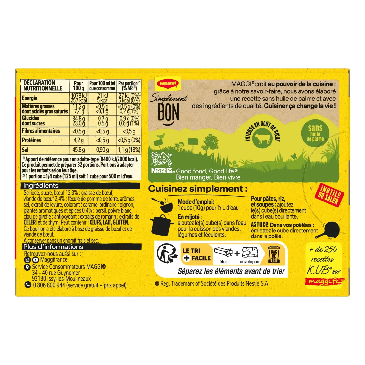 Bouillon  kub bœuf  MAGGI