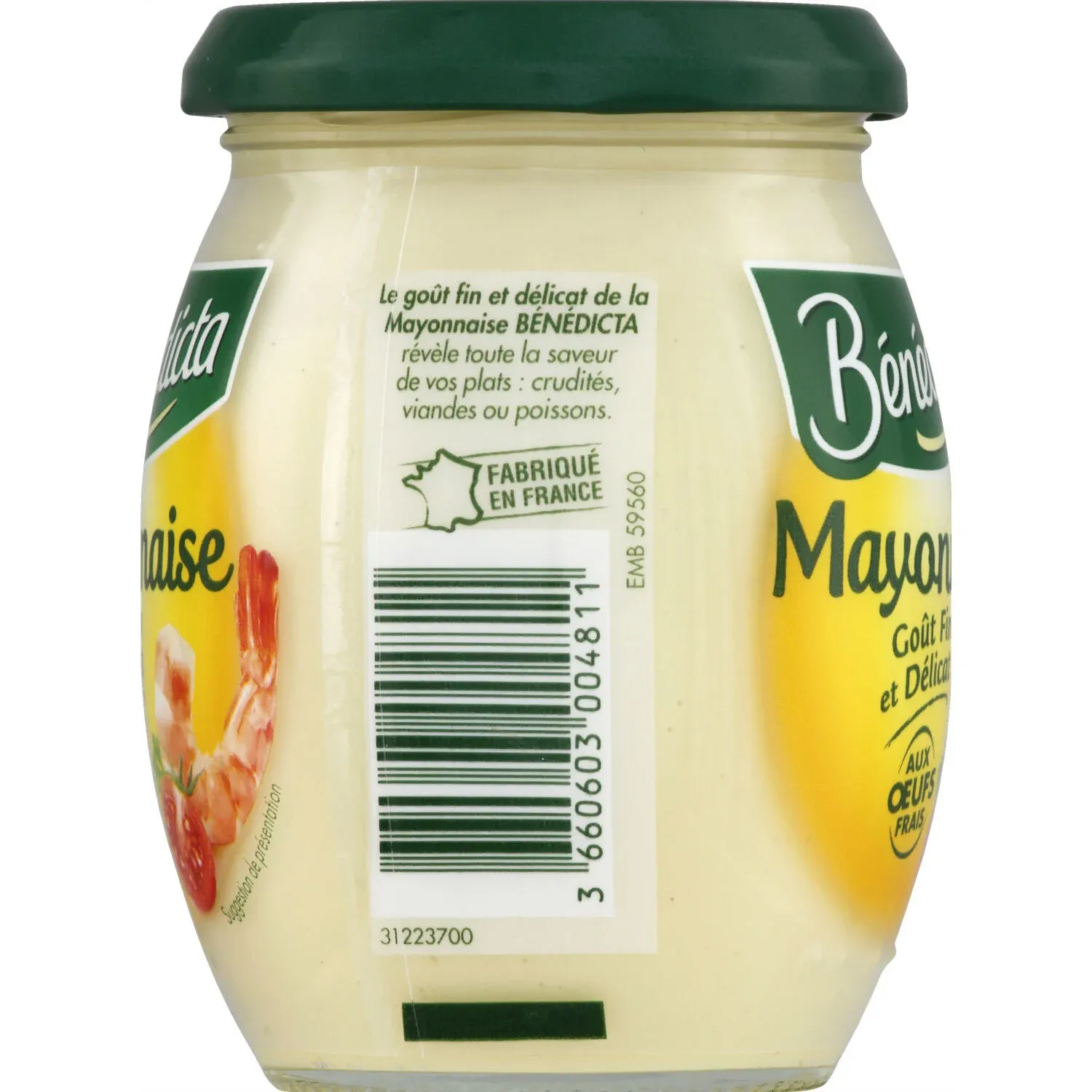 Mayonnaise aux œufs frais BENEDICTA