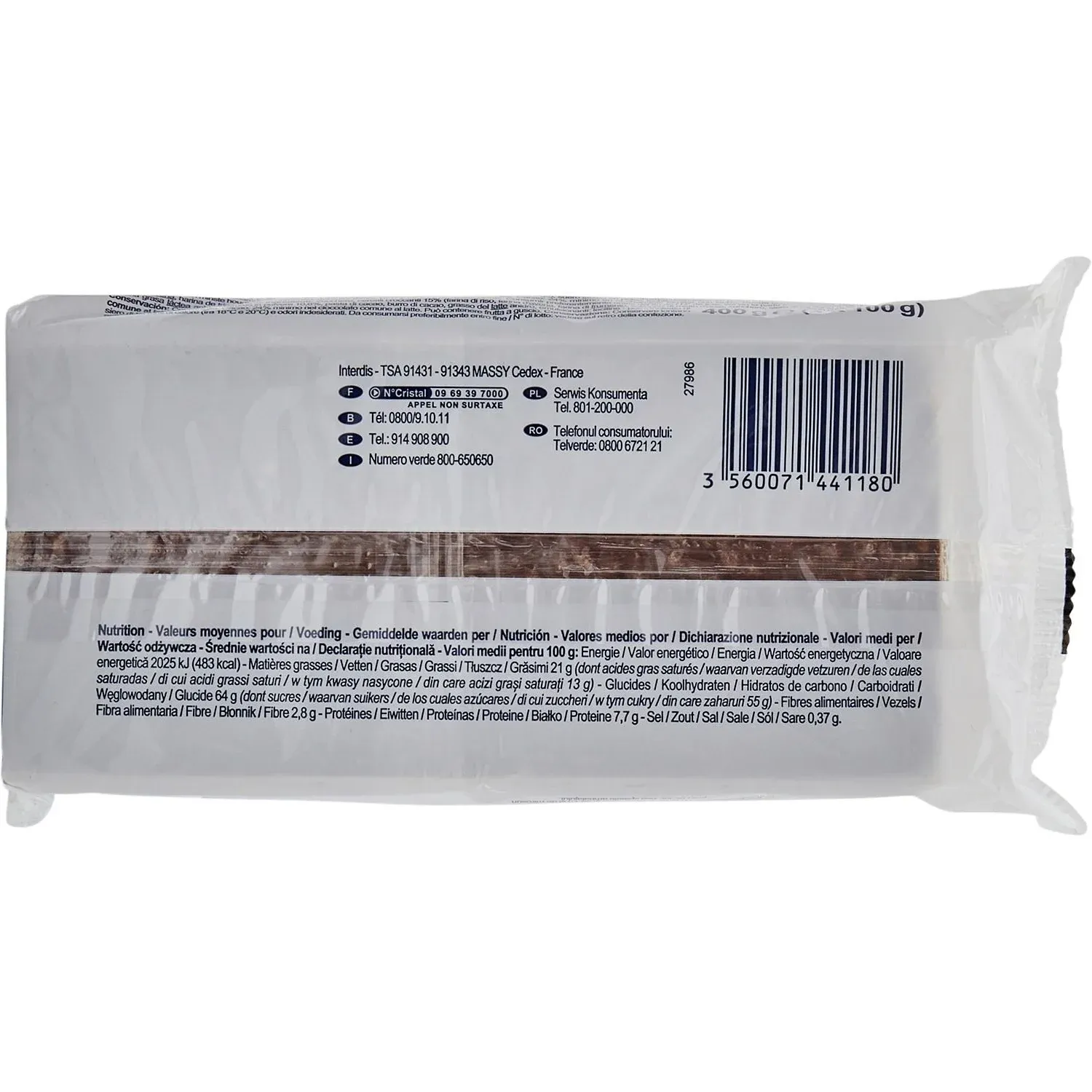 Tablette de Chocolat Lait et Céréales Croustillantes SIMPL