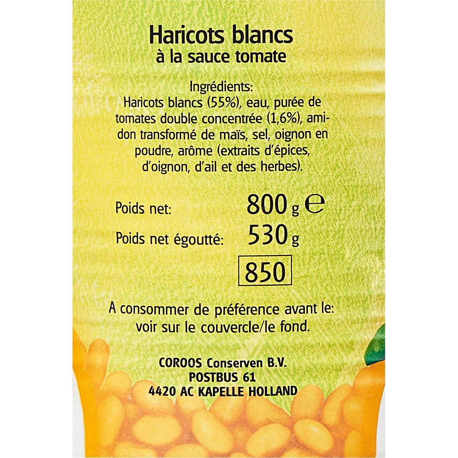 Haricots blancs à la sauce tomate