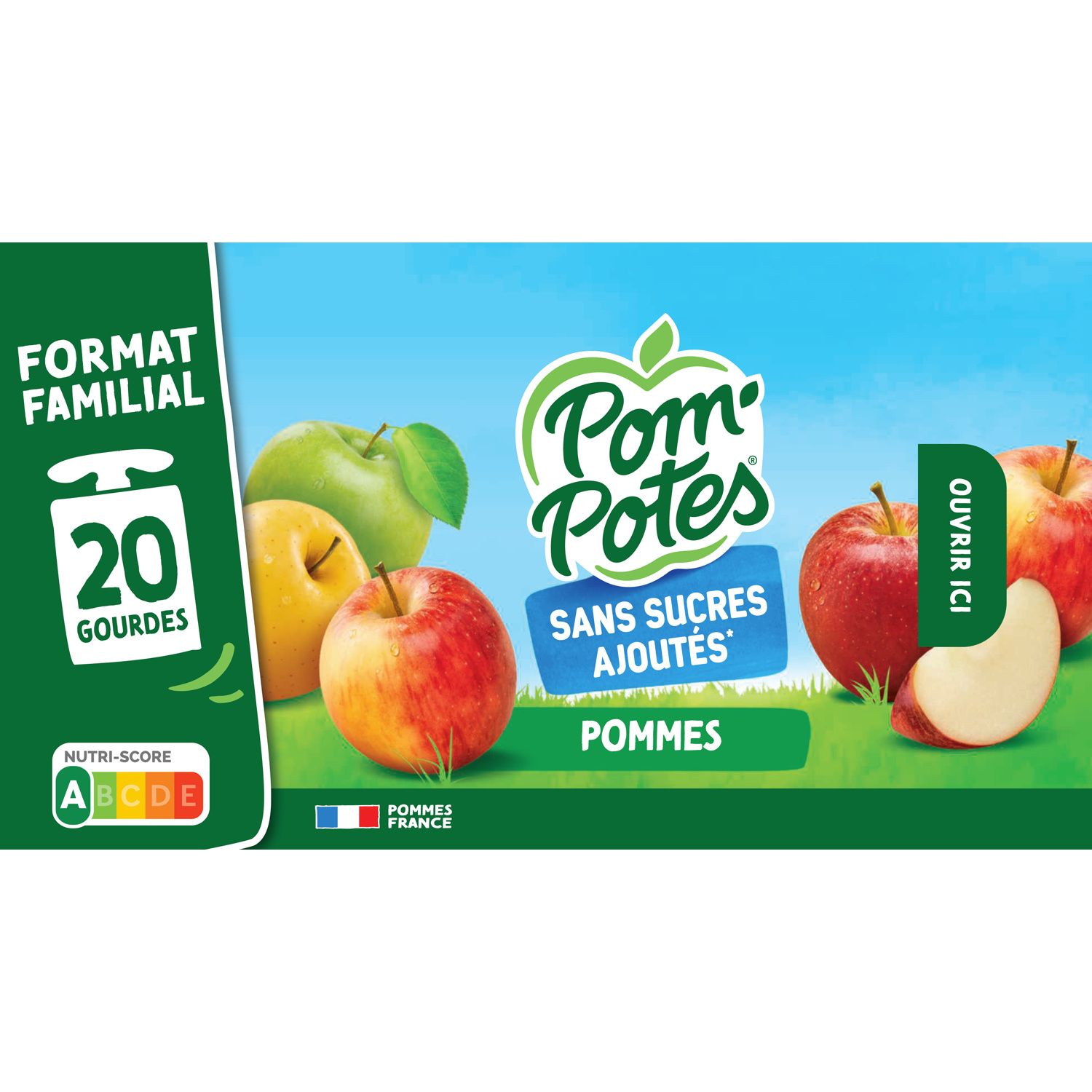 Compotes pomme nature sans sucres ajoutés POM'POTES