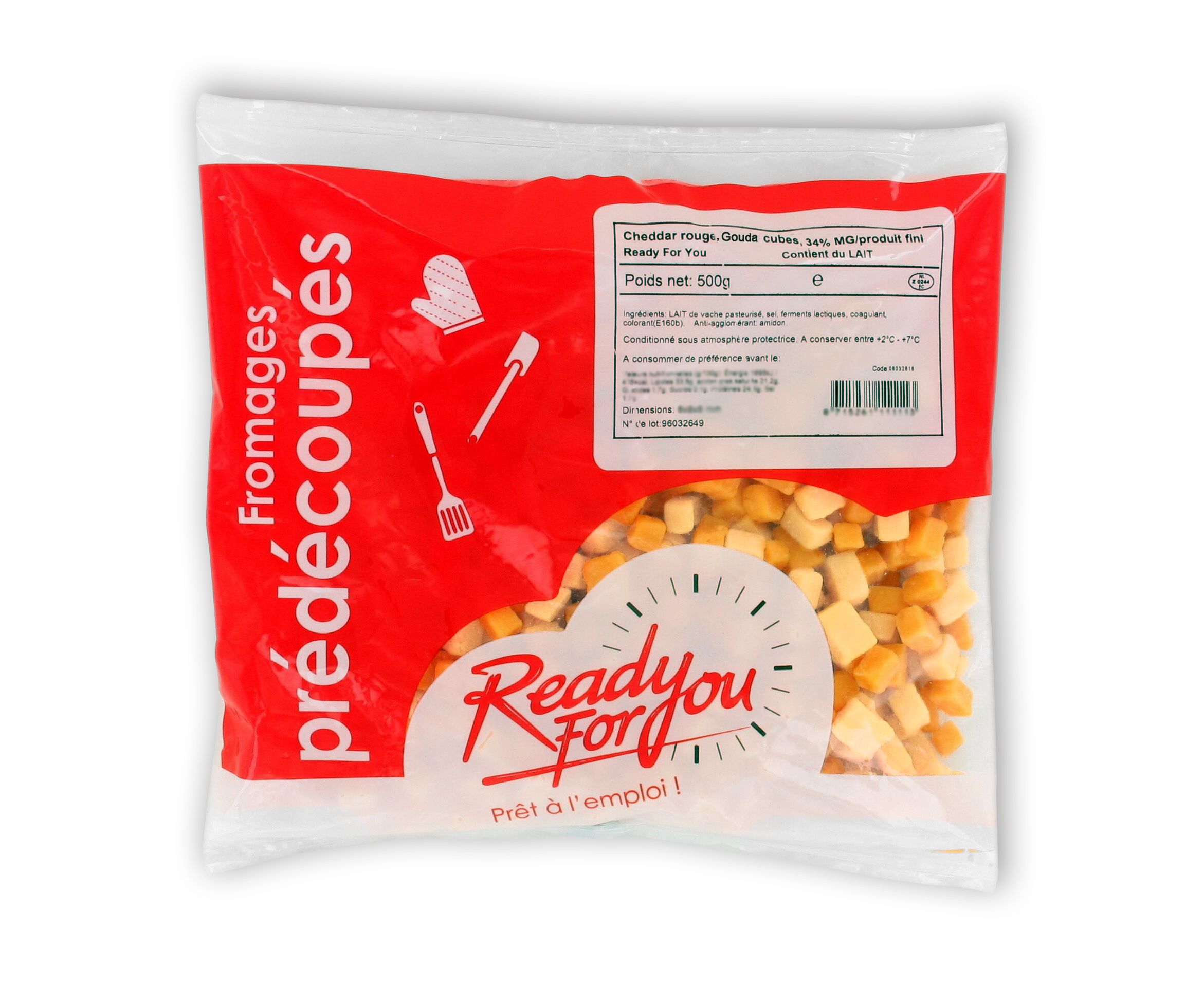 Cubes Cheddar Gouda 500G