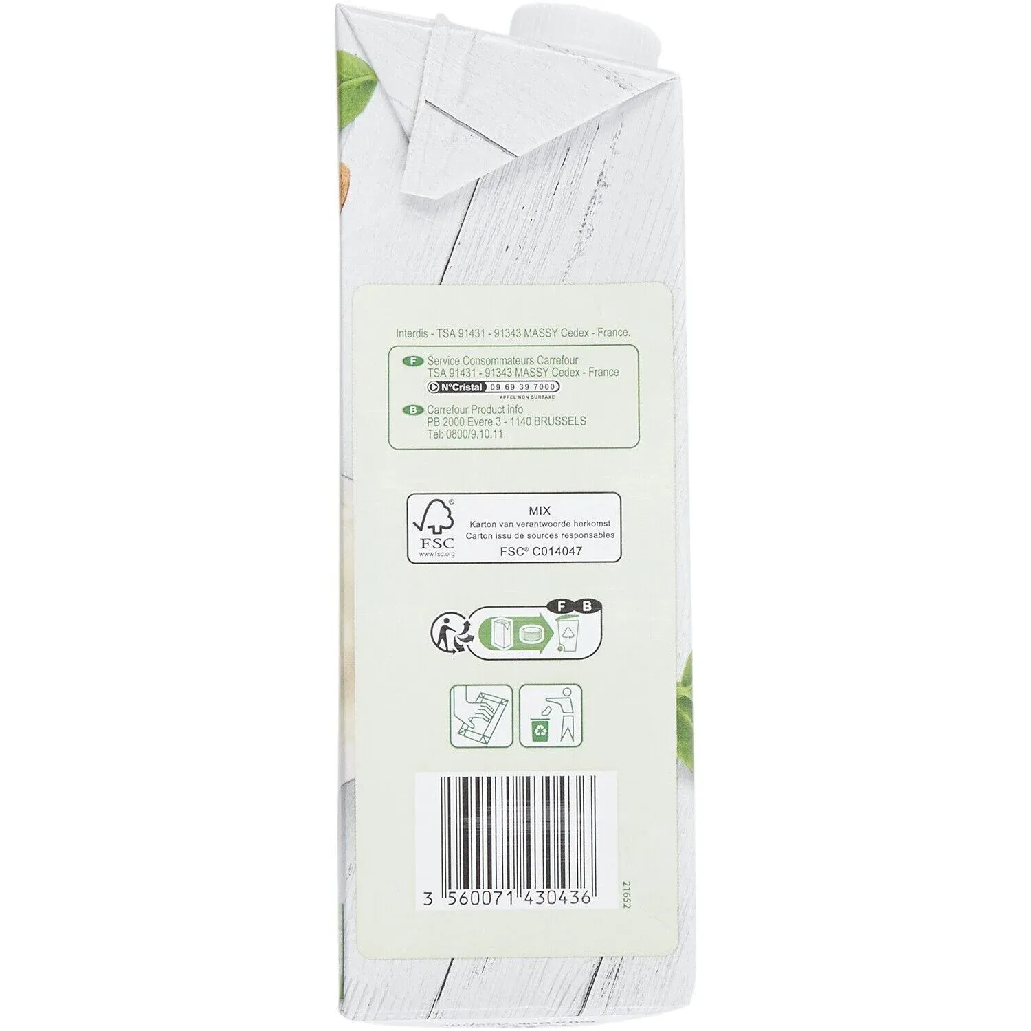 Boisson amande végétal sans sucres CARREFOUR SENSATION