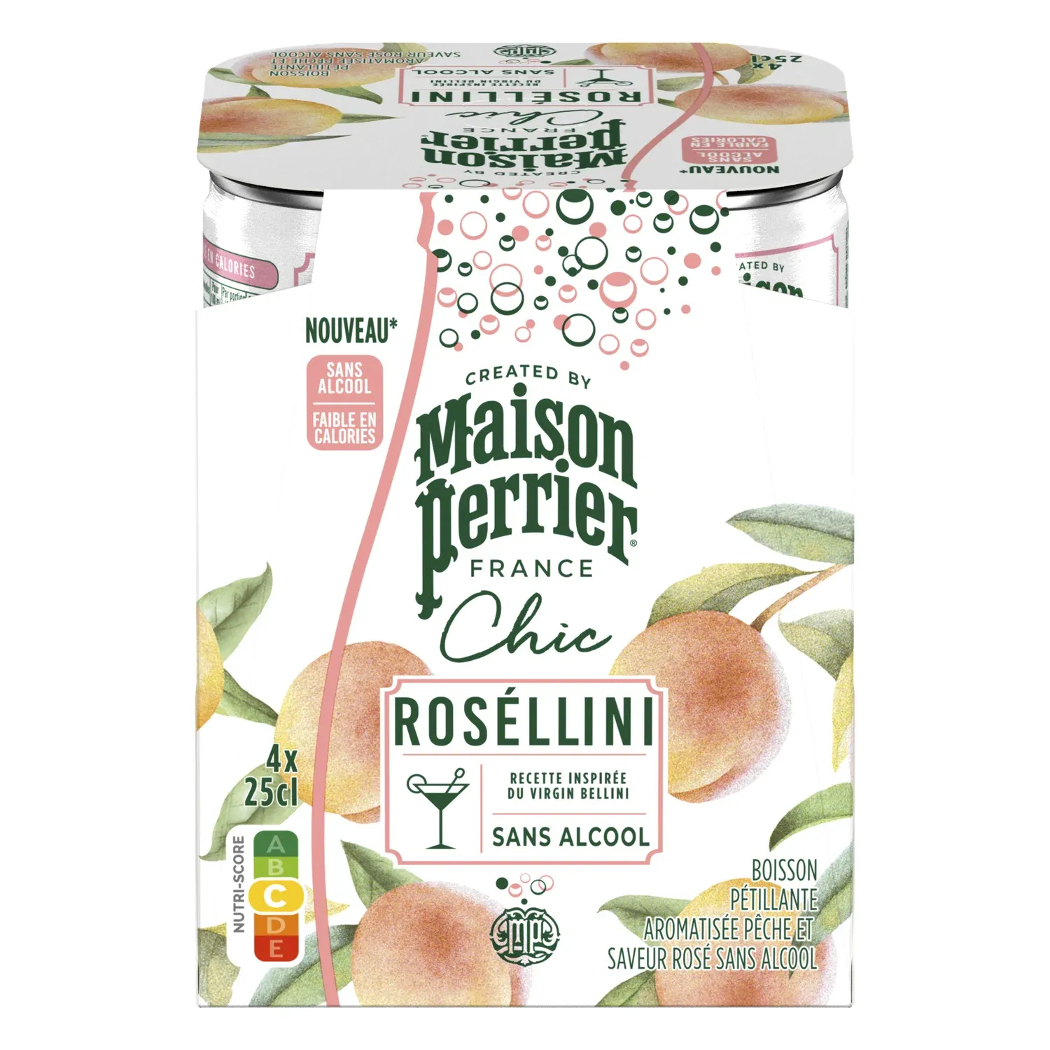 Eau Gazeuse Aromatisée Roséllini Sans Alcool MAISON PERRIER CHIC
