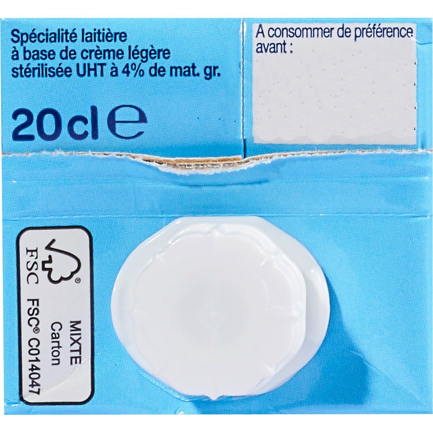 Crème Spécialité Laitière 4% Mat.Gr. CARREFOUR
