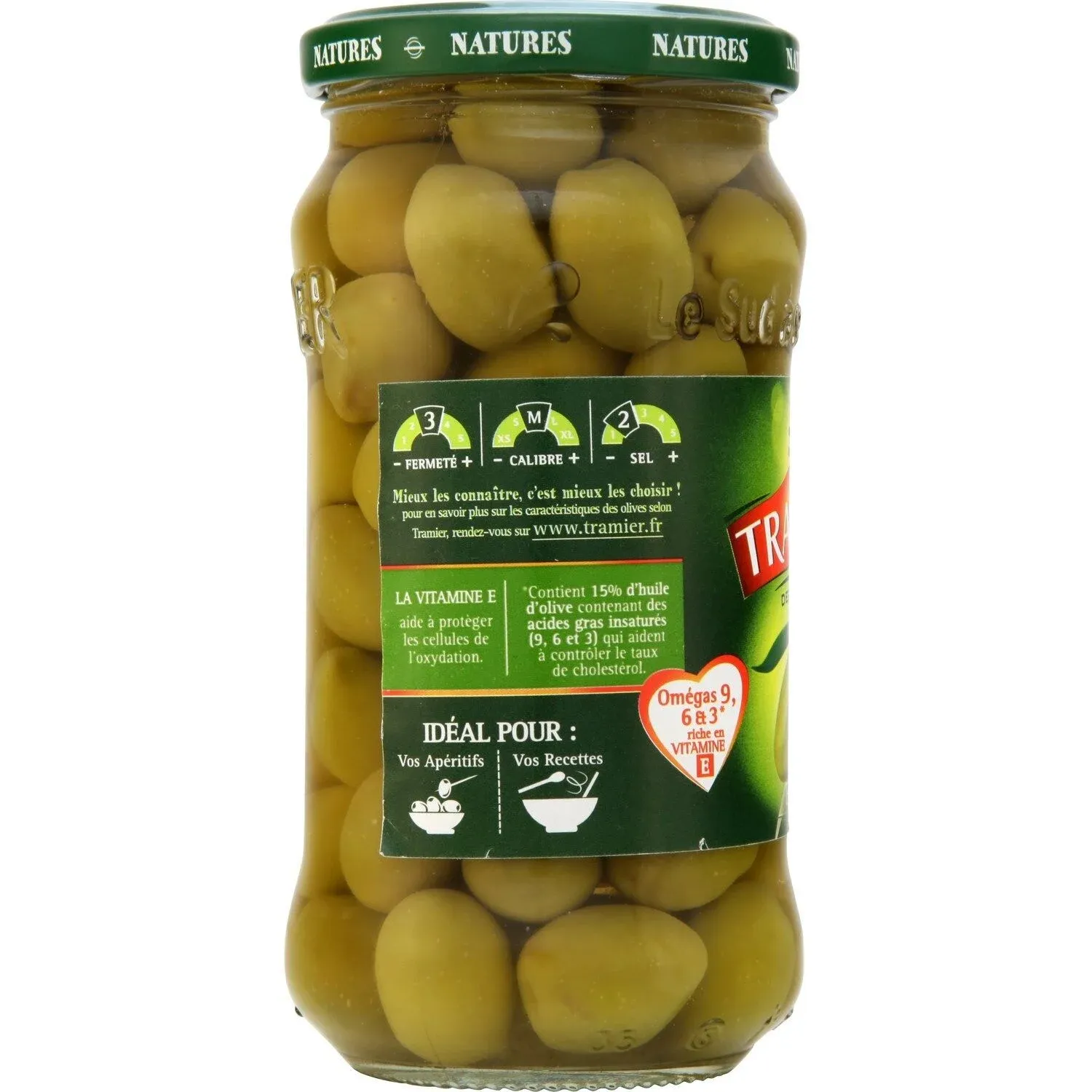 Olives vertes  entières natures  TRAMIER