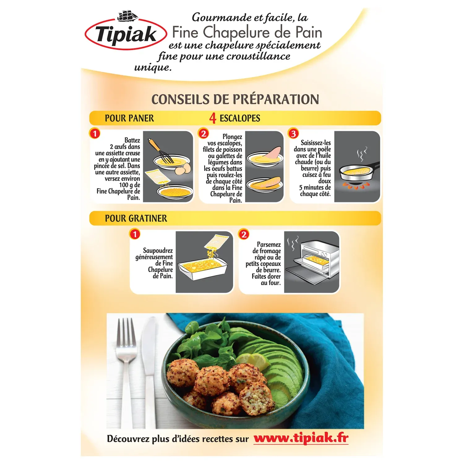 Chapelure fine de pain TIPIAK