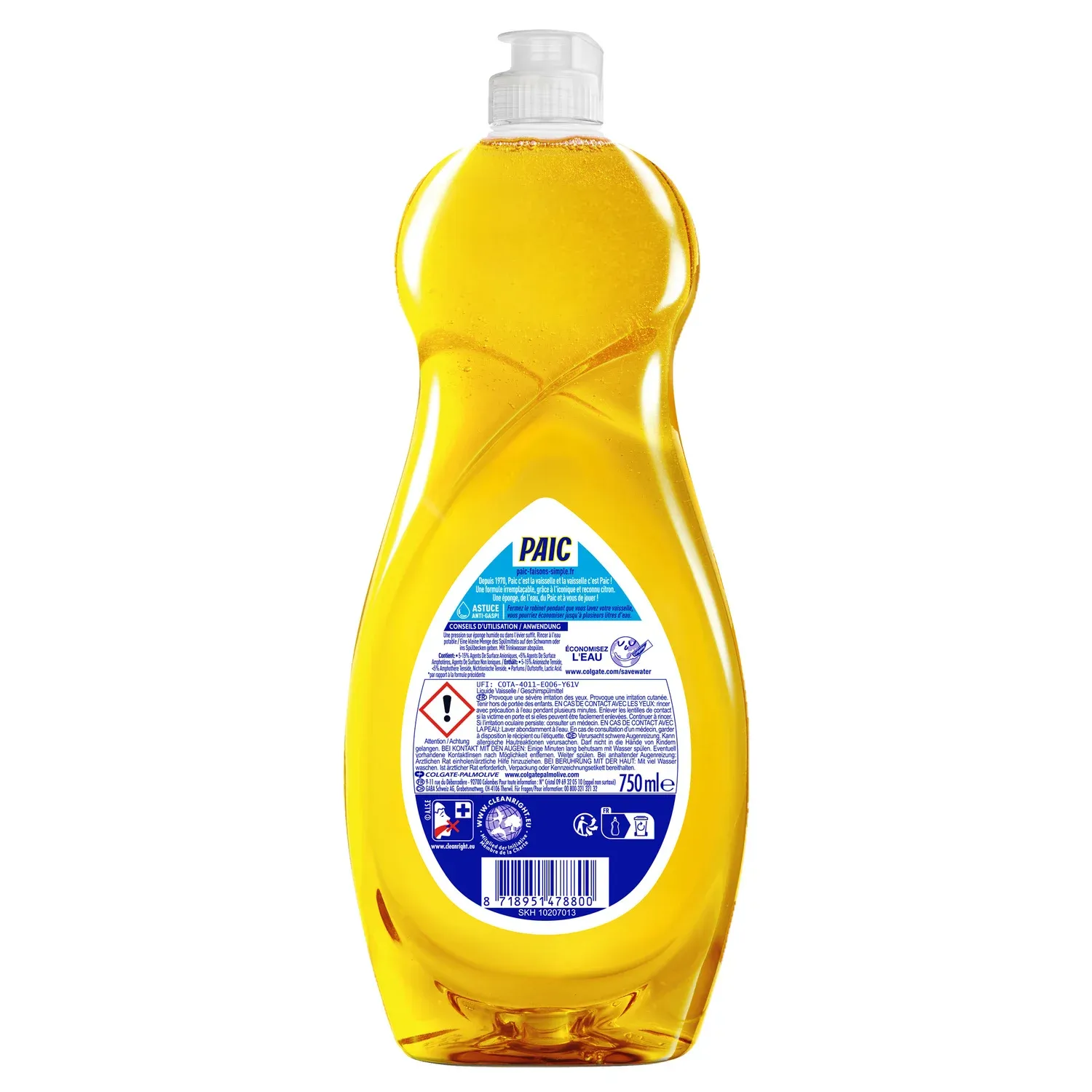 Liquide vaisselle Citron Super Dégraissant PAIC