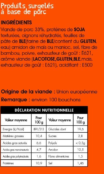 100 BOUCHONS VRAC PORC