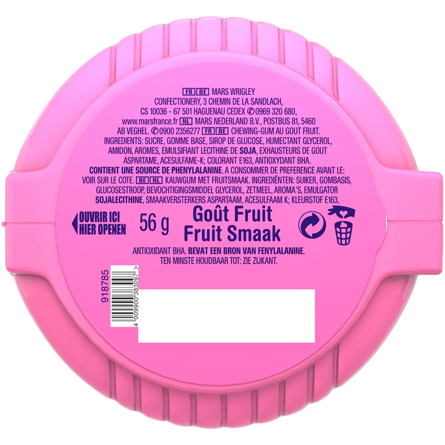 Chewing-Gum Bubble Gum Fancy Fruit HUBBA BUBBA