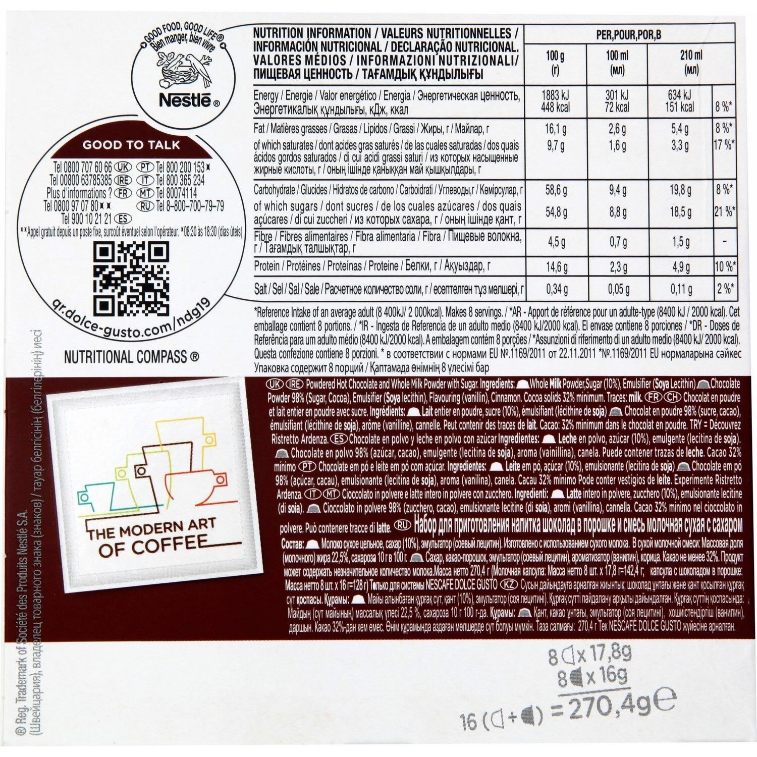 Chocolat capsules Compatibles Dolce Gusto Chococino DOLCE GUSTO