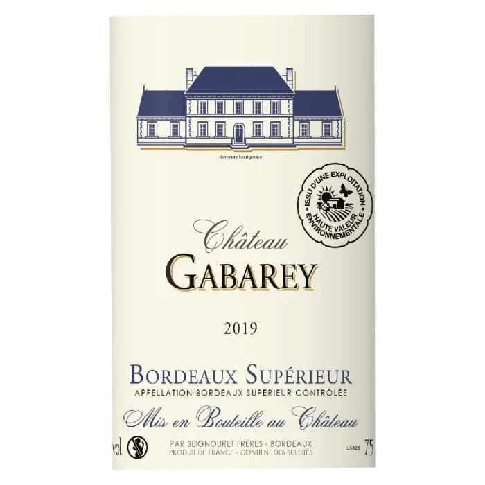 Château Gabarey 2019 Bordeaux Supérieur - Vin Rouge De Bordeaux
