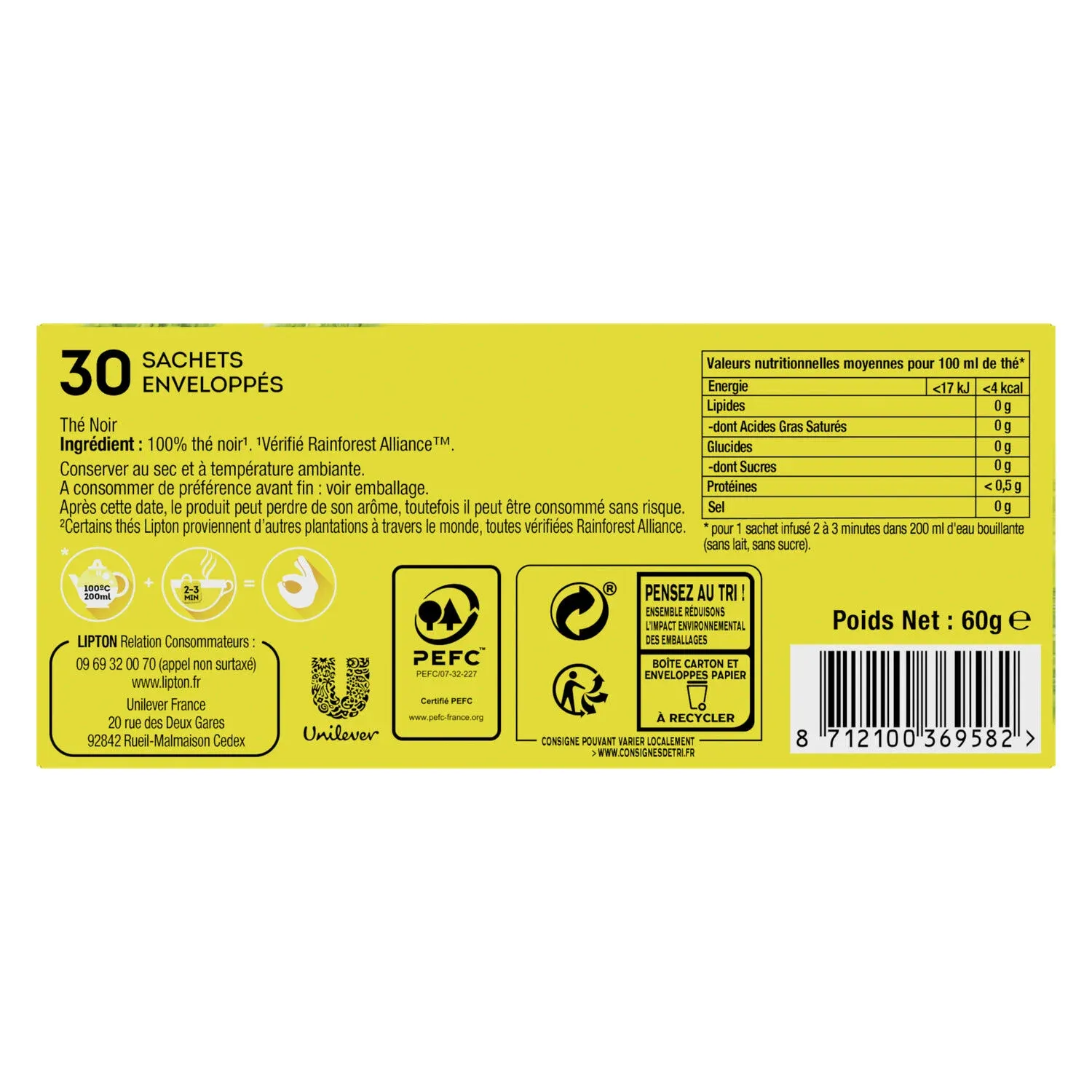 Thé Noir Yellow Label LIPTON