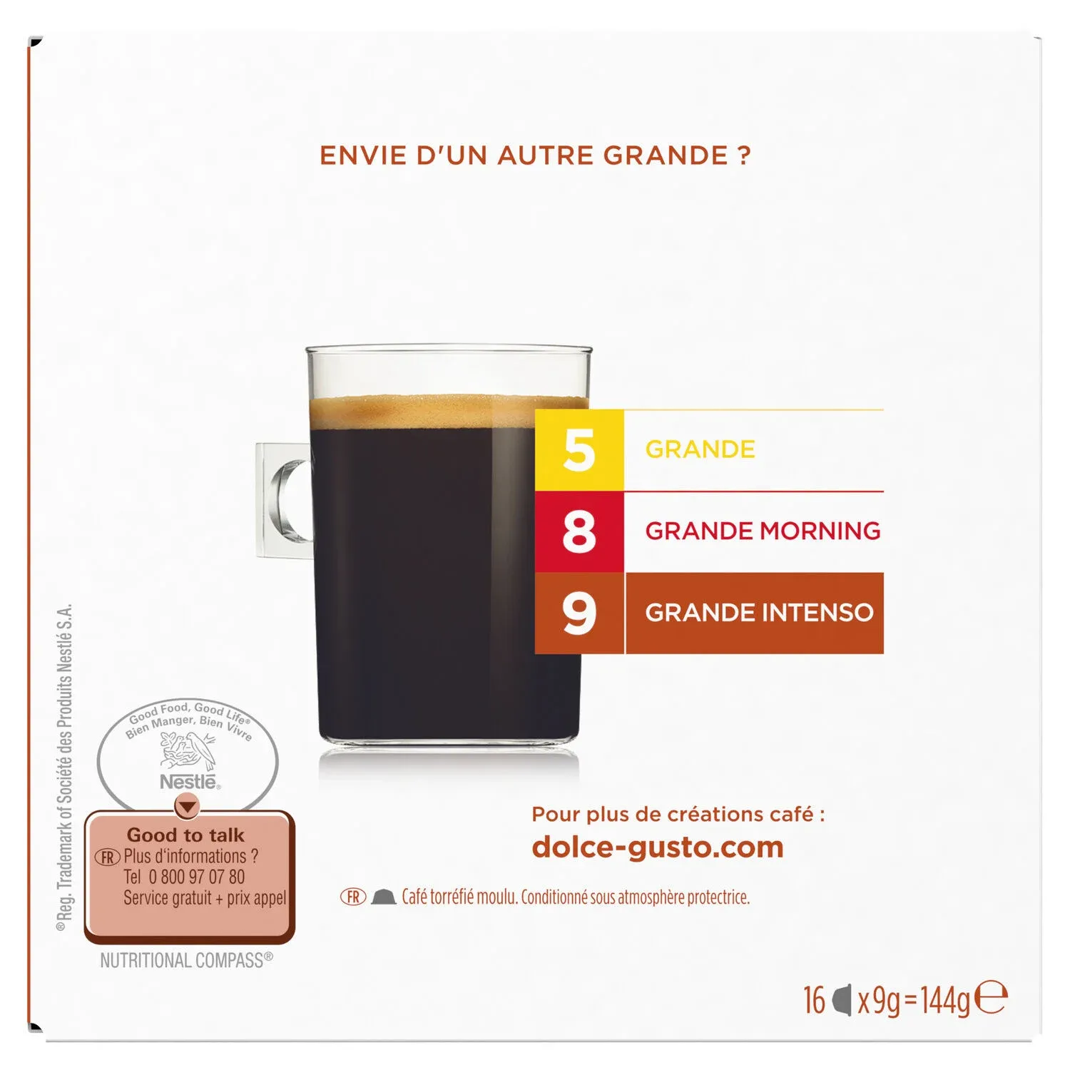 Café dosettes Compatible Dolce Gusto Grande Intenso NESCAFE