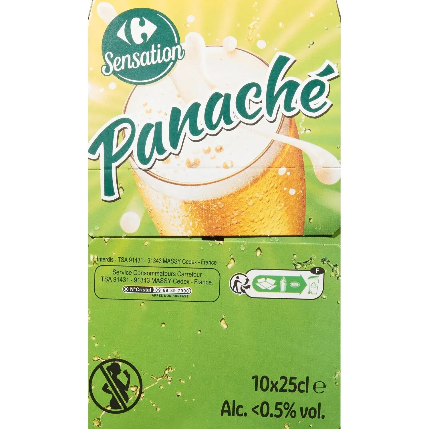 Panaché Moins de 1% d'Alcool CARREFOUR SENSATION